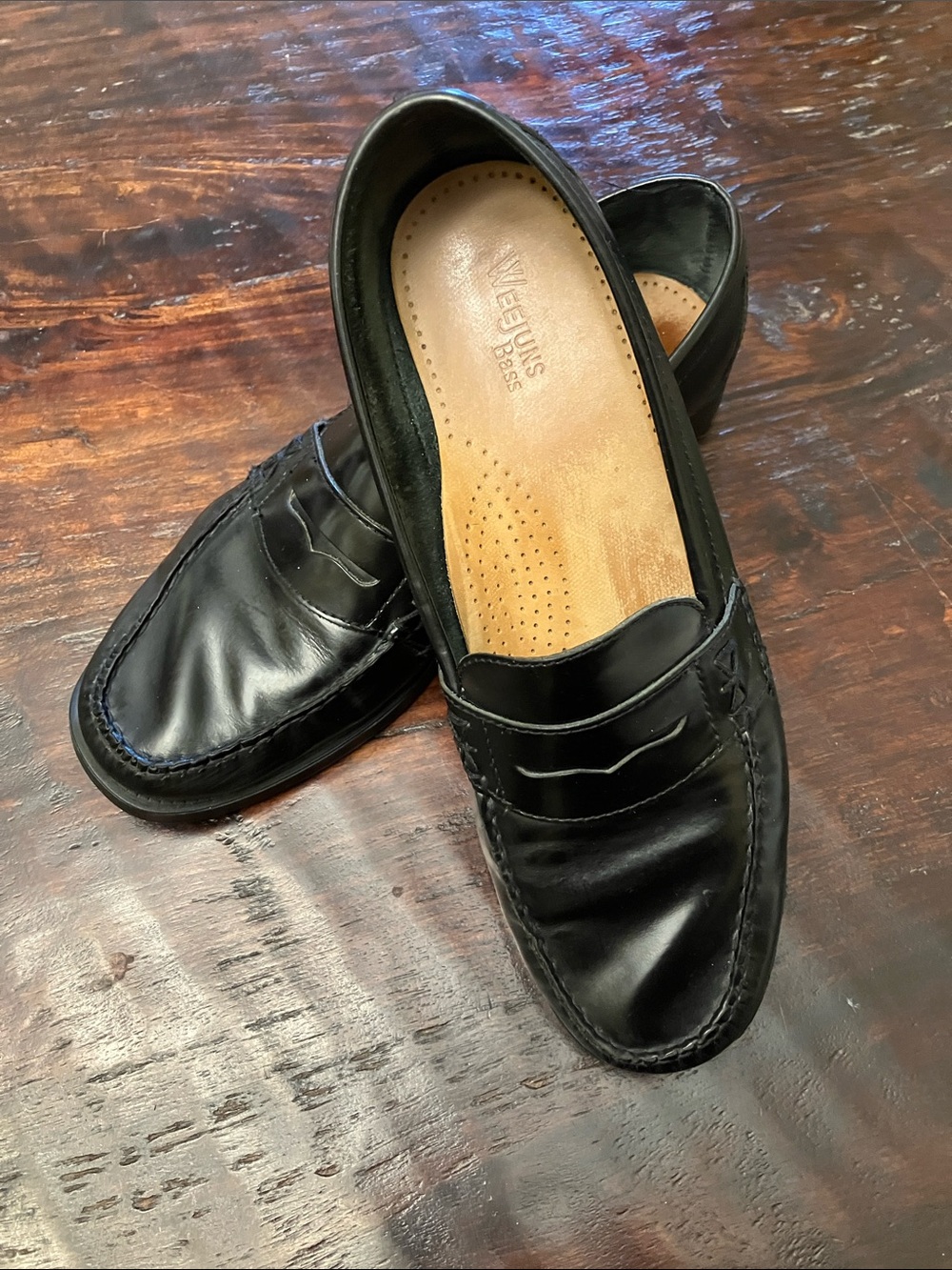 G.H. Bass & Co. Black Leather Women's Penny Loafers